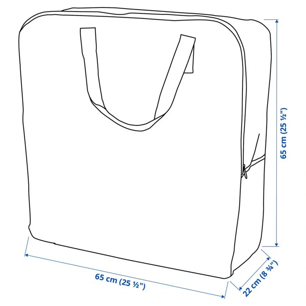 IKEA White Storage Bag with Black Handles